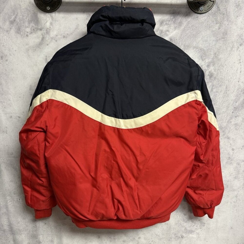 Vintage Ellesse Reversible Jacket Mens Medium 20x24.5 Red Bomber - Picture 2 of 16